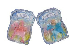 Caballo Pegaso con Muñeca (2 uds.)