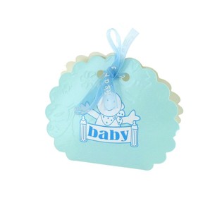 Cajas de regalo de nacimiento para dulces - Azul (12 uds.)