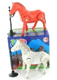 MANEJO JUGUETE CABALLO & CEBRA EN CAJA