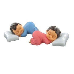 TOPPER PARA TARTA - BEBÉ DURMIENDO EN COJÍN (56 uds.)