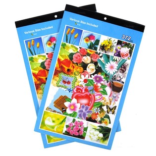 Libretas de Pegatinas Flores (12 uds.) *** LIQUIDACIÓN - ¡YA NO PEGAN BIEN! ***