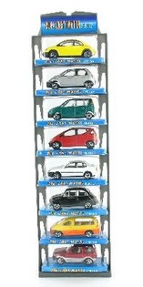Pack de 8 Coches de Metal en Bl&iacute;ster Colgante