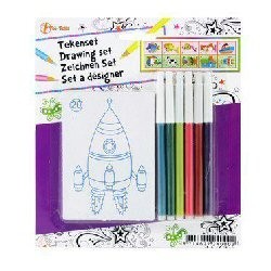 Set de dibujo con 6 rotuladores (pack de 5)