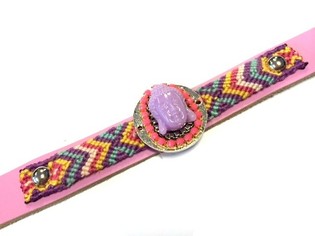 Pulsera de lujo Buda morada (1 ud.)