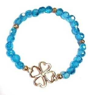 Pulsera Azul con Tr&eacute;bol (1 ud.)