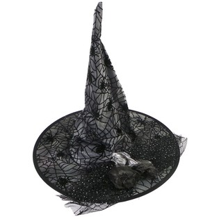 Sombrero de bruja de lujo decorado para ni&ntilde;os (6 uds.)