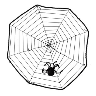 TELARA&Ntilde;A DECORATIVA GRANDE CON ARA&Ntilde;A (8 uds.)