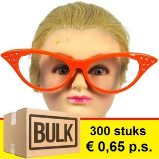***OFERTA AL POR MAYOR*** GAFAS DE FIESTA GRANDES NARANJAS (300 uds.)