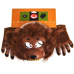 M&aacute;scara de Lobo con Guantes (6 uds.)