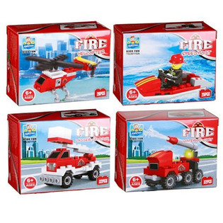 Bloques de Construcción - Serie de Bomberos (24 uds.)