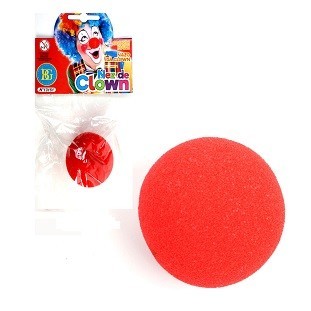 NARICES DE PAYASO DE ESPUMA ROJAS (48 uds.)