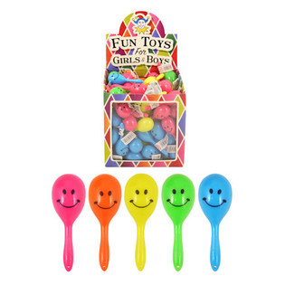 Pequeñas Maracas con Smiley - Expositor (108 uds.)