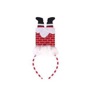 Diadema de Navidad &ndash; Pap&aacute; Noel en la Chimenea (24 uds.)