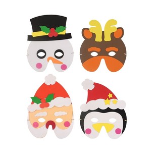 Mix Máscaras Navideñas de Goma Eva (24 uds.)