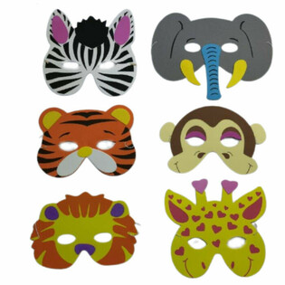 Máscaras de Espuma - Animales Salvajes (24 uds)