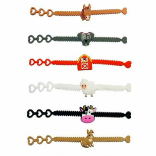 Pulseras de silicona de animales de granja para ni&ntilde;os (12 uds)
