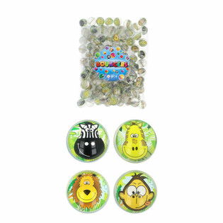 Pelotas Saltarinas de Animales de la Selva Mix - &Oslash; 3,3 cm (100 uds.)