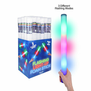 Palos de Espuma LED - Bastón de Fiesta Multicolor en Display (24 uds.)