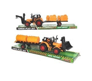 Tractor de juguete con remolque en blíster (2 piezas)